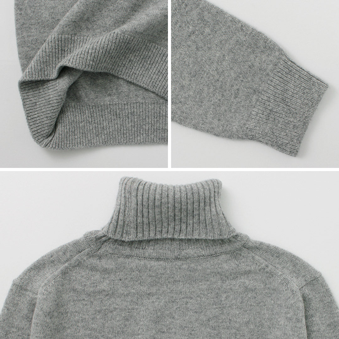 MOONCASTLE / Cashmere Silk Lambs Wool Turtleneck