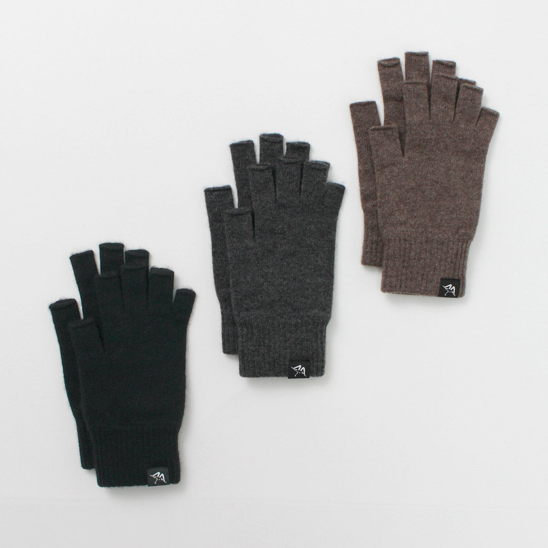 MOONCASTLE / Plain Stitch Cashmere Half Finger Gloves