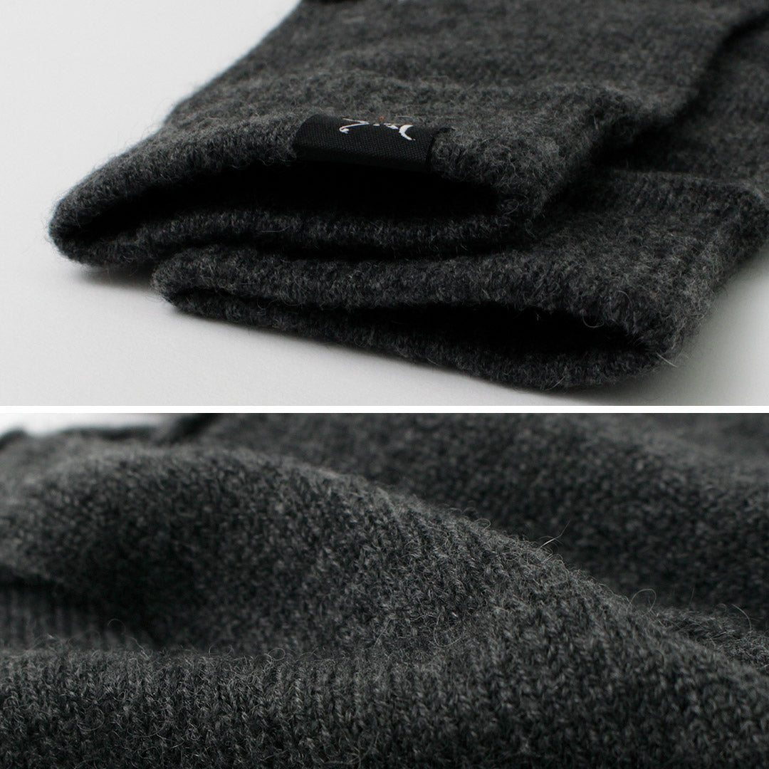 Mooncastle / Stitch Plain Stitch Cachemire Half Finger Gants