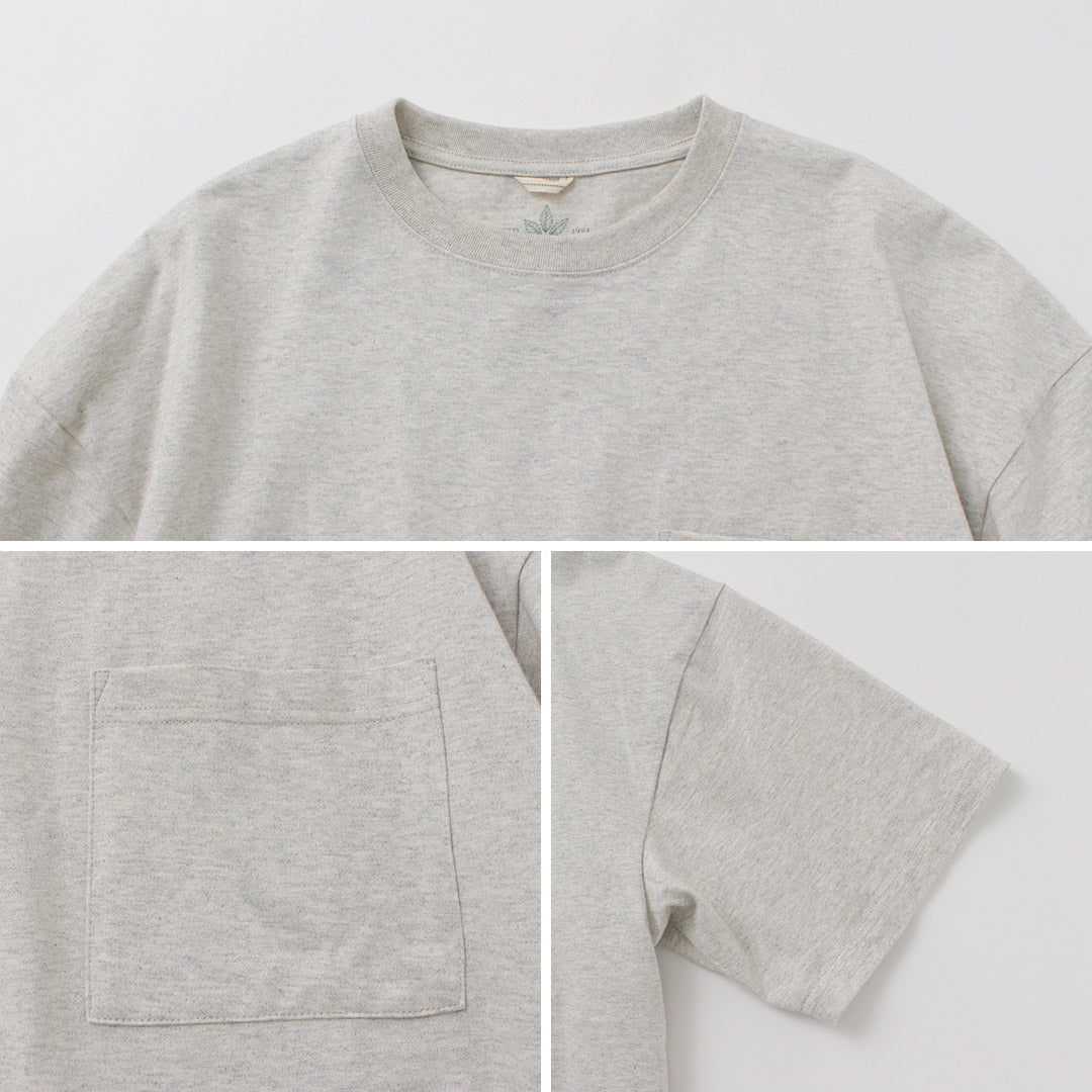 GOHEMP / Wide slit T-shirt Heather