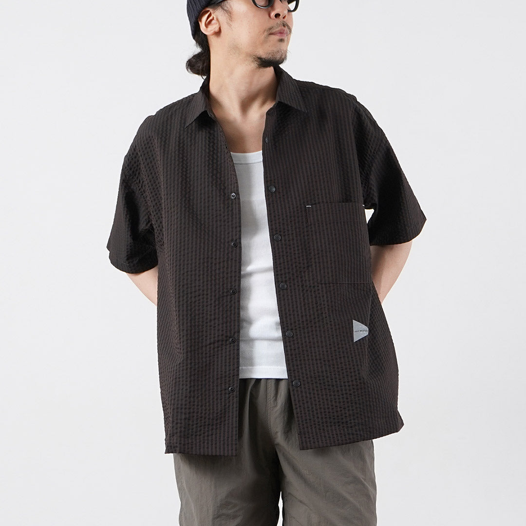 AND WANDER / Dry Soft Seersucker Short-Sleeve Shirt 2026 Model
