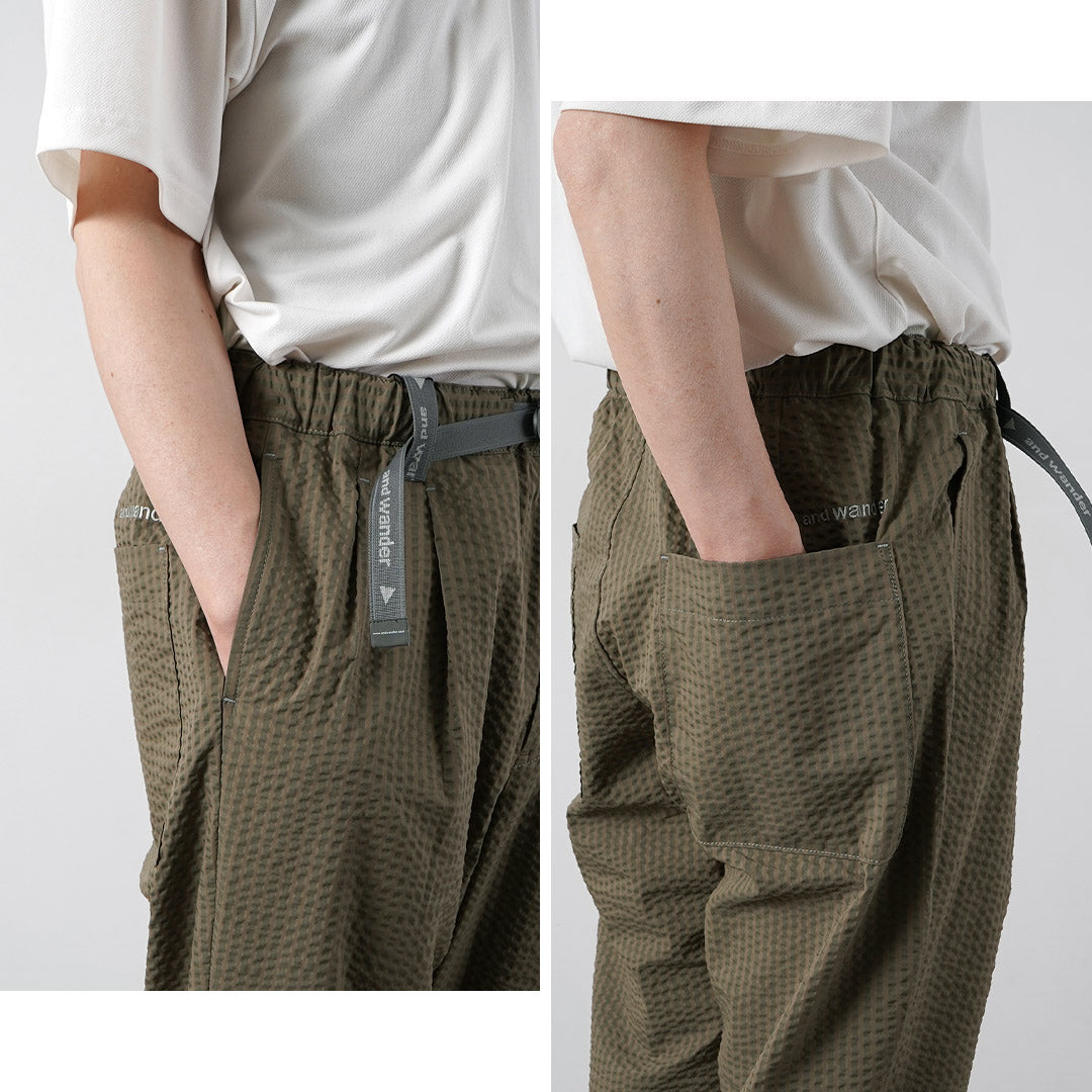 AND WANDER / Dry Soft Seersucker Pants