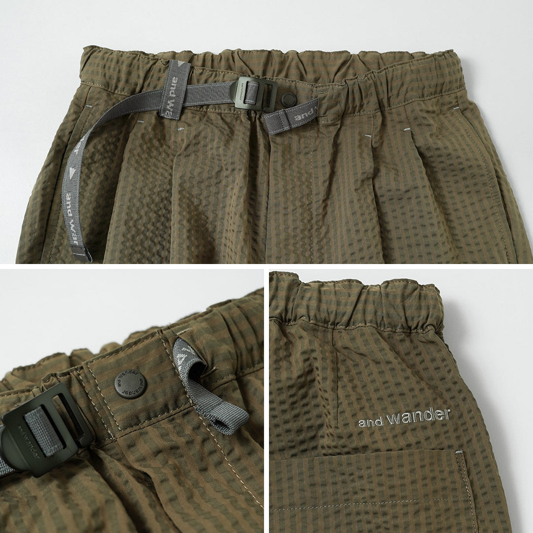 AND WANDER / Dry Soft Seersucker Pants