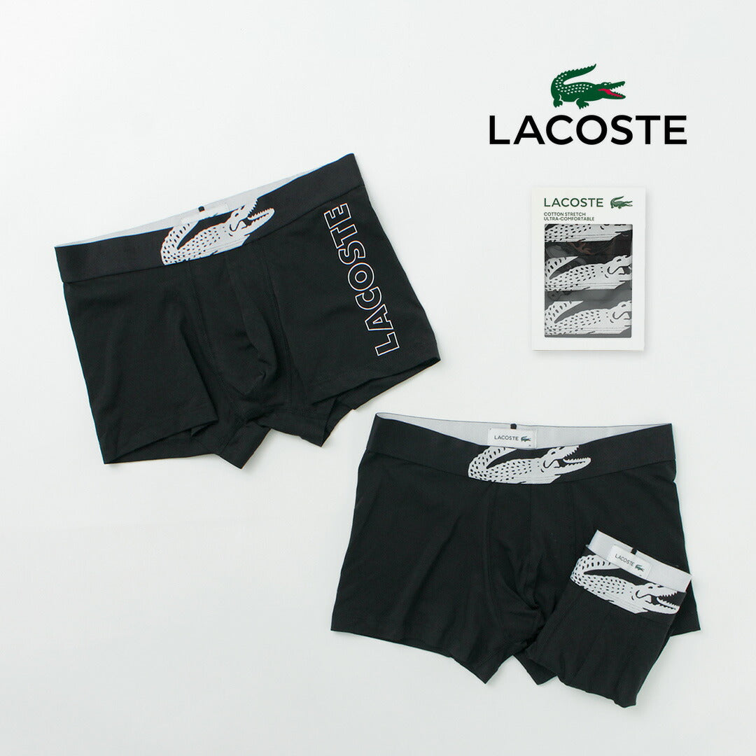 Lacoste / Croc Print 3包裝拳擊手褲子