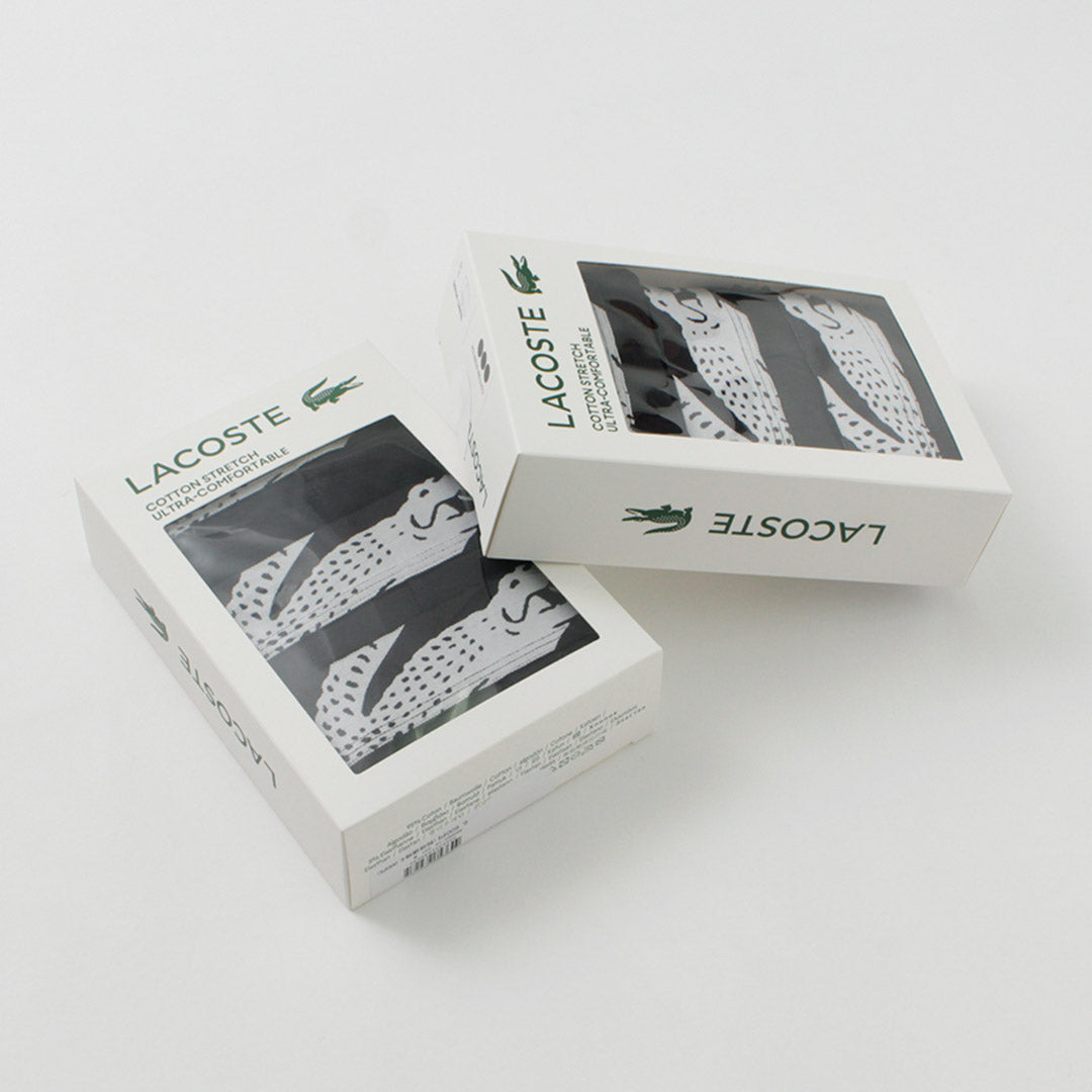 Lacoste / Croc Print 3包装拳击手裤子