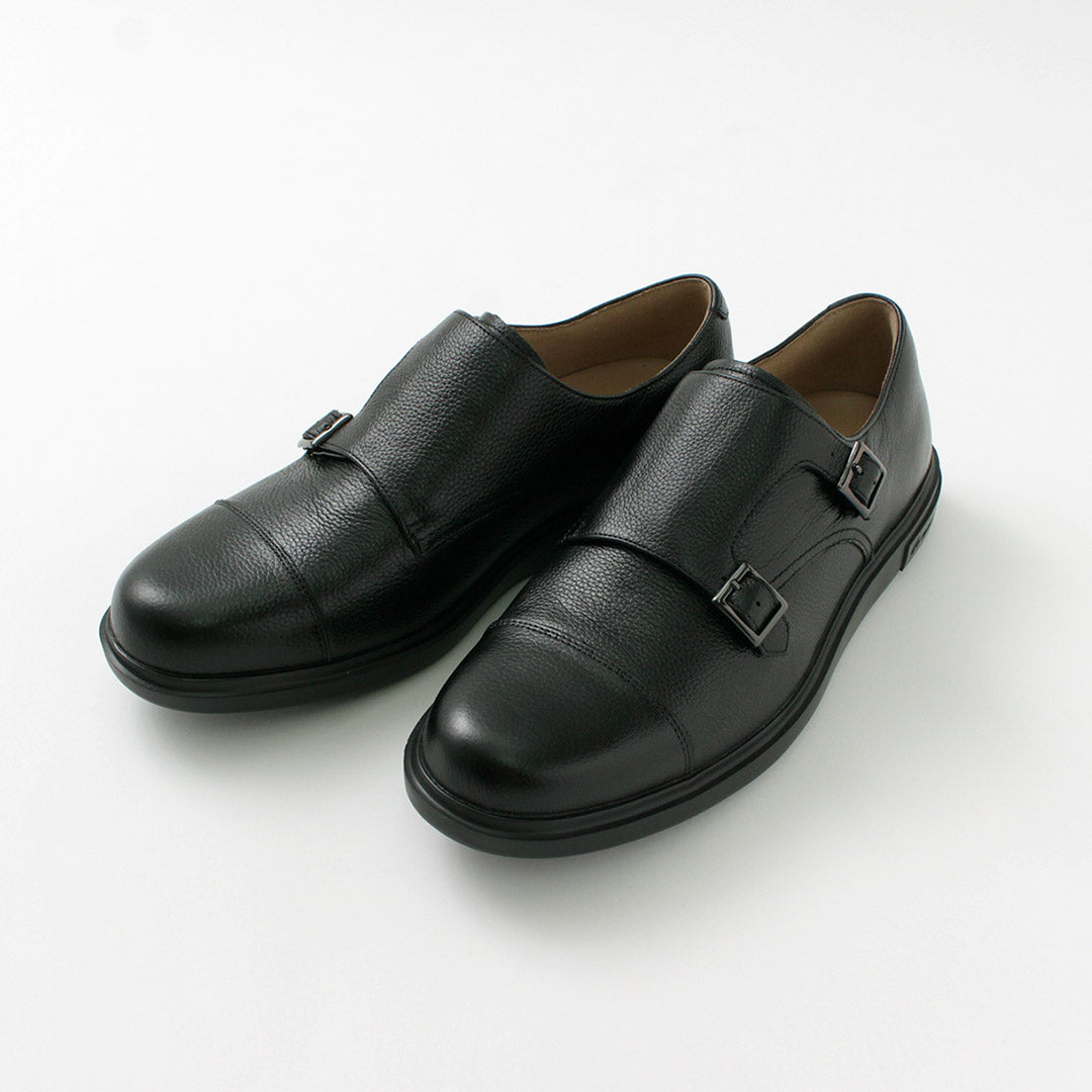 MOONSTAR / Breathable Waterproof Double Monk Strap Leather Shoes