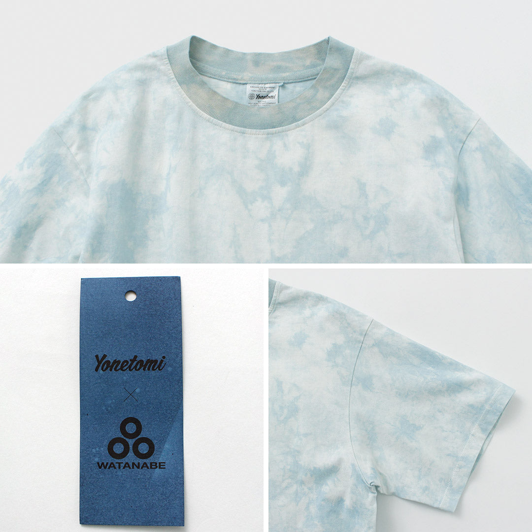 Yonetomi nueva camiseta de tinte de prenda básico / yonetomi × watanabes