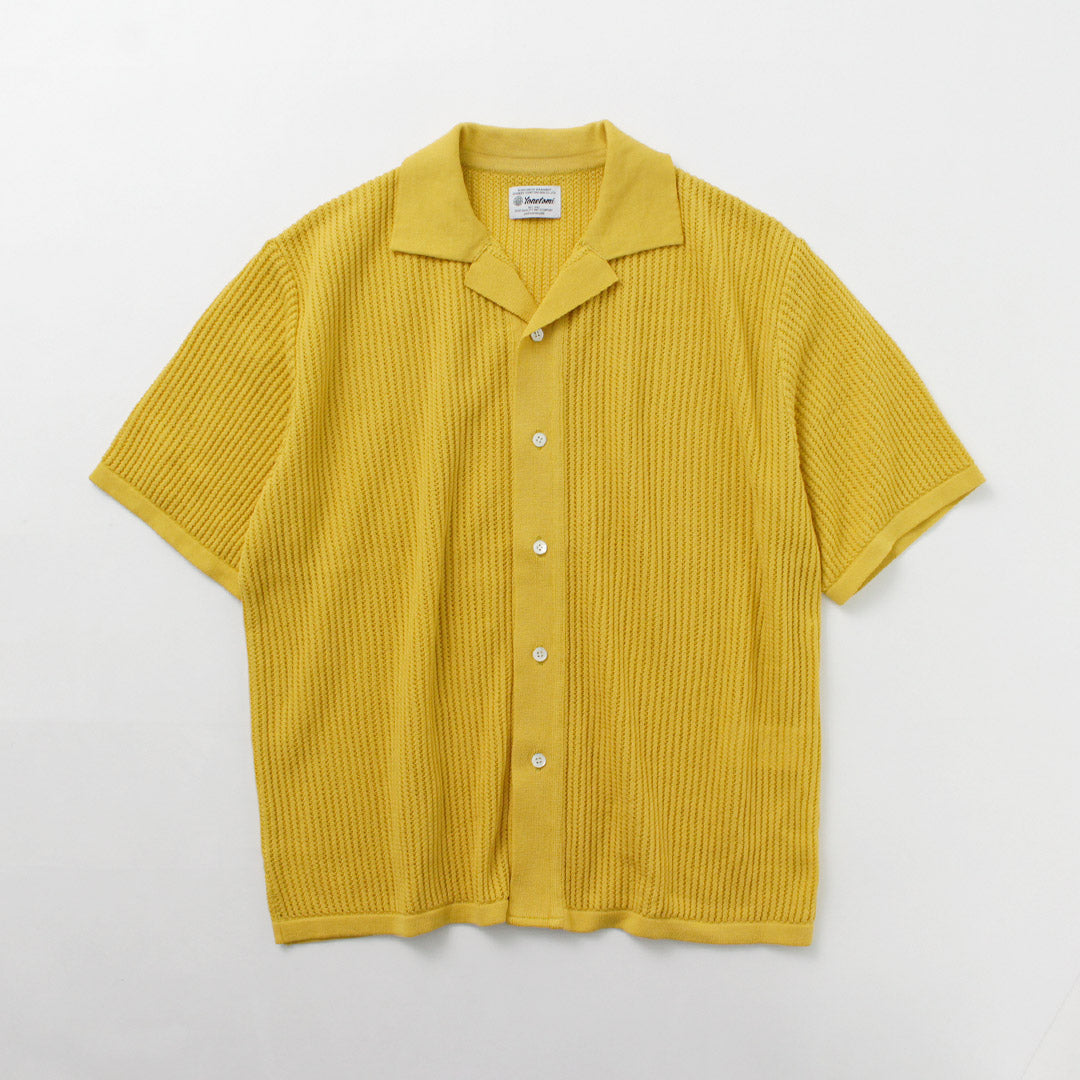 YONETOMI NEW BASIC / Cotton SUKASHI Knit Shirt