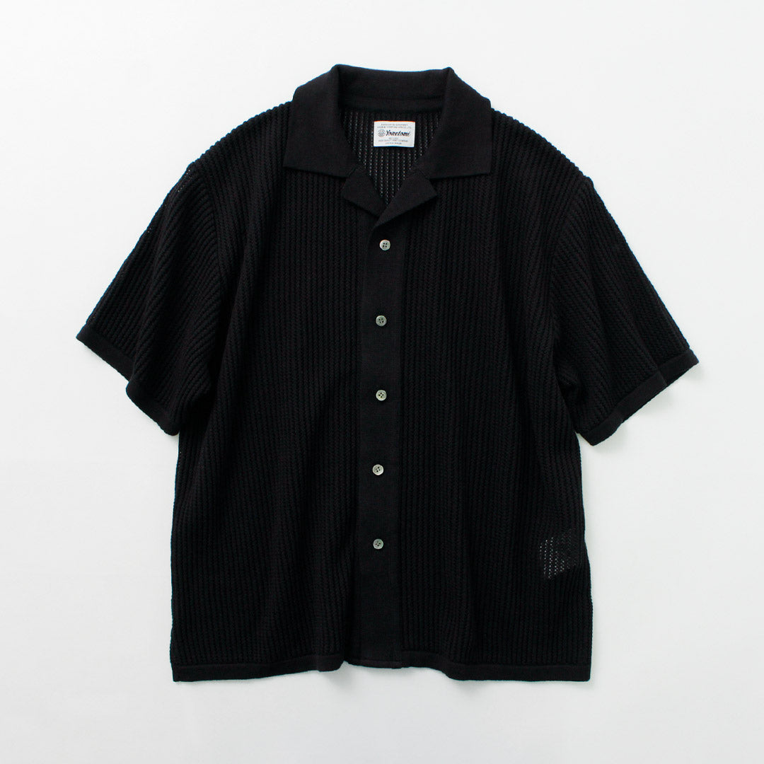 YONETOMI NEW BASIC / Cotton SUKASHI Knit Shirt