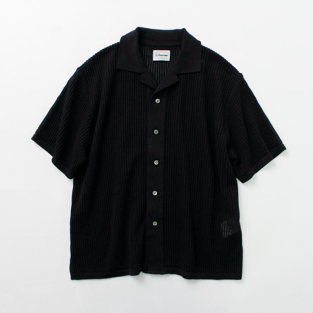 Yonetomi New Basic / Cotton Sukashi Knit Shirt