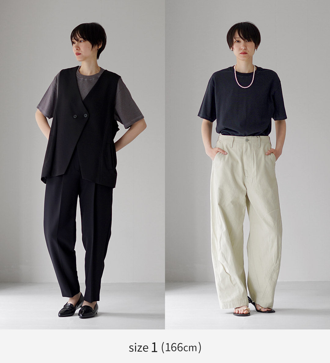 Yonetomi新基本 /服裝染料條紋T卹