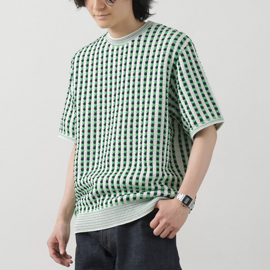 COOHEM / Retro Wave Knit Pullover