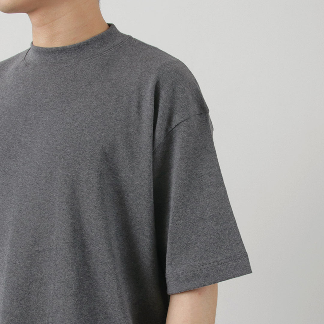 GICIPI / VONGOLA Mock Neck Relaxed Fit Milled T-Shirt