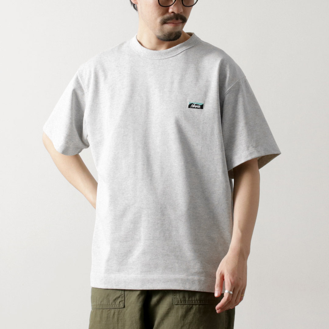 Camiseta de bordado del logotipo de la caja híbrida nanga / Eco