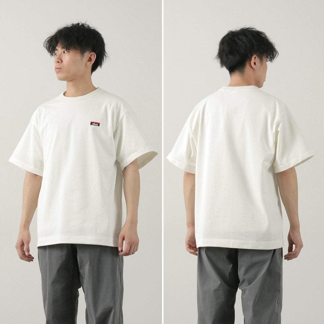 Camiseta de bordado del logotipo de la caja híbrida nanga / Eco