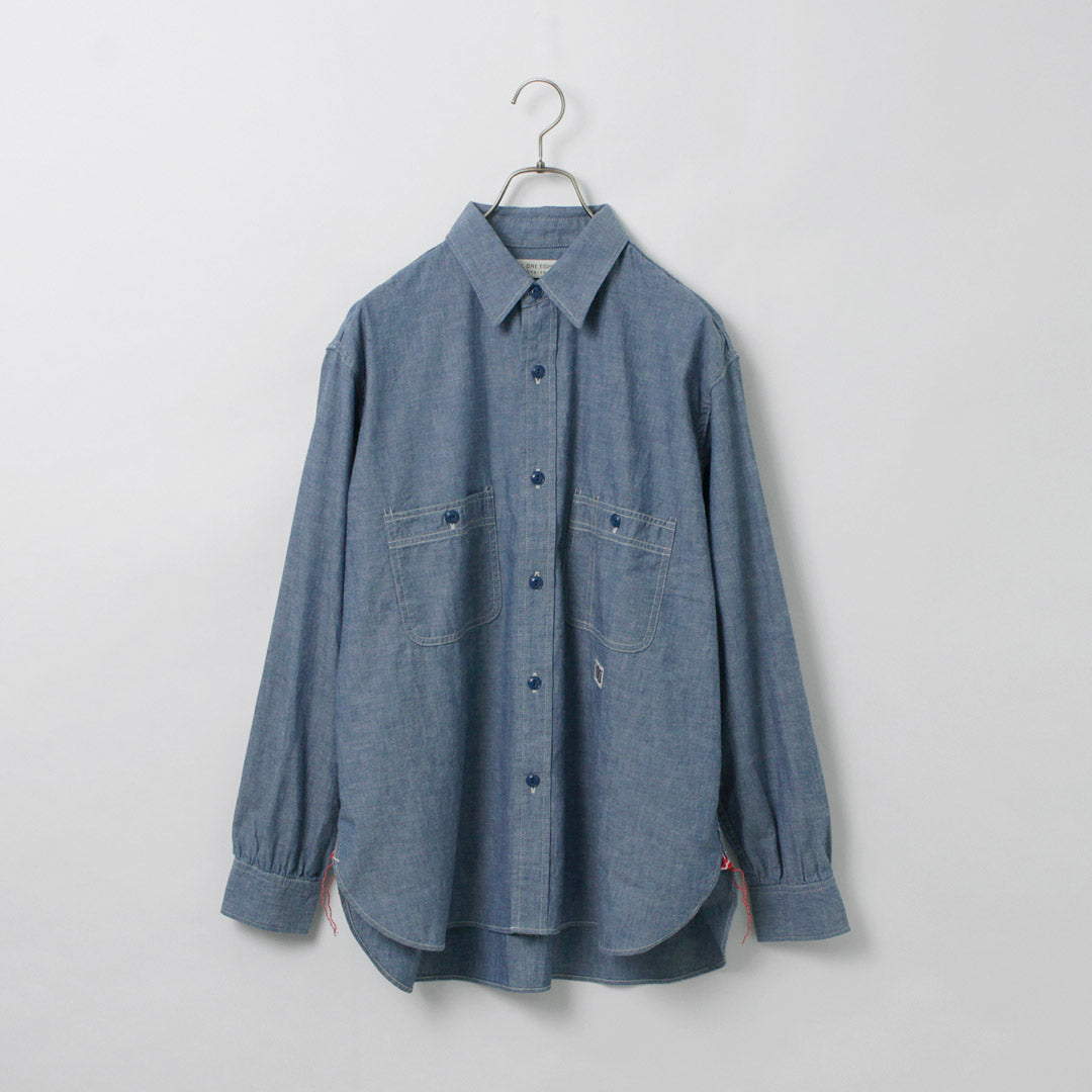 Ilcio una camisa de trabajo de ochenta / chambray