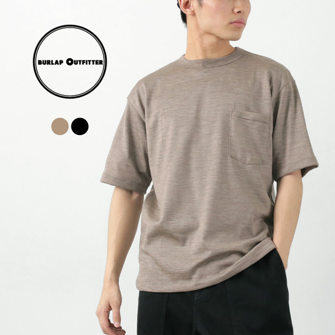 Burlap Outfitter / Short Sleeve Merino Wool Pocket 티셔츠