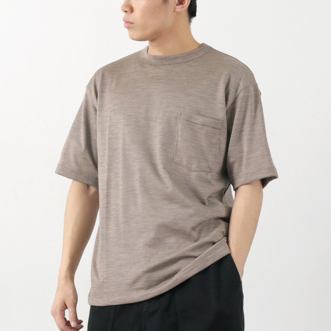 Burlap Outfitter / Short Sleeve Merino Wool Pocket 티셔츠