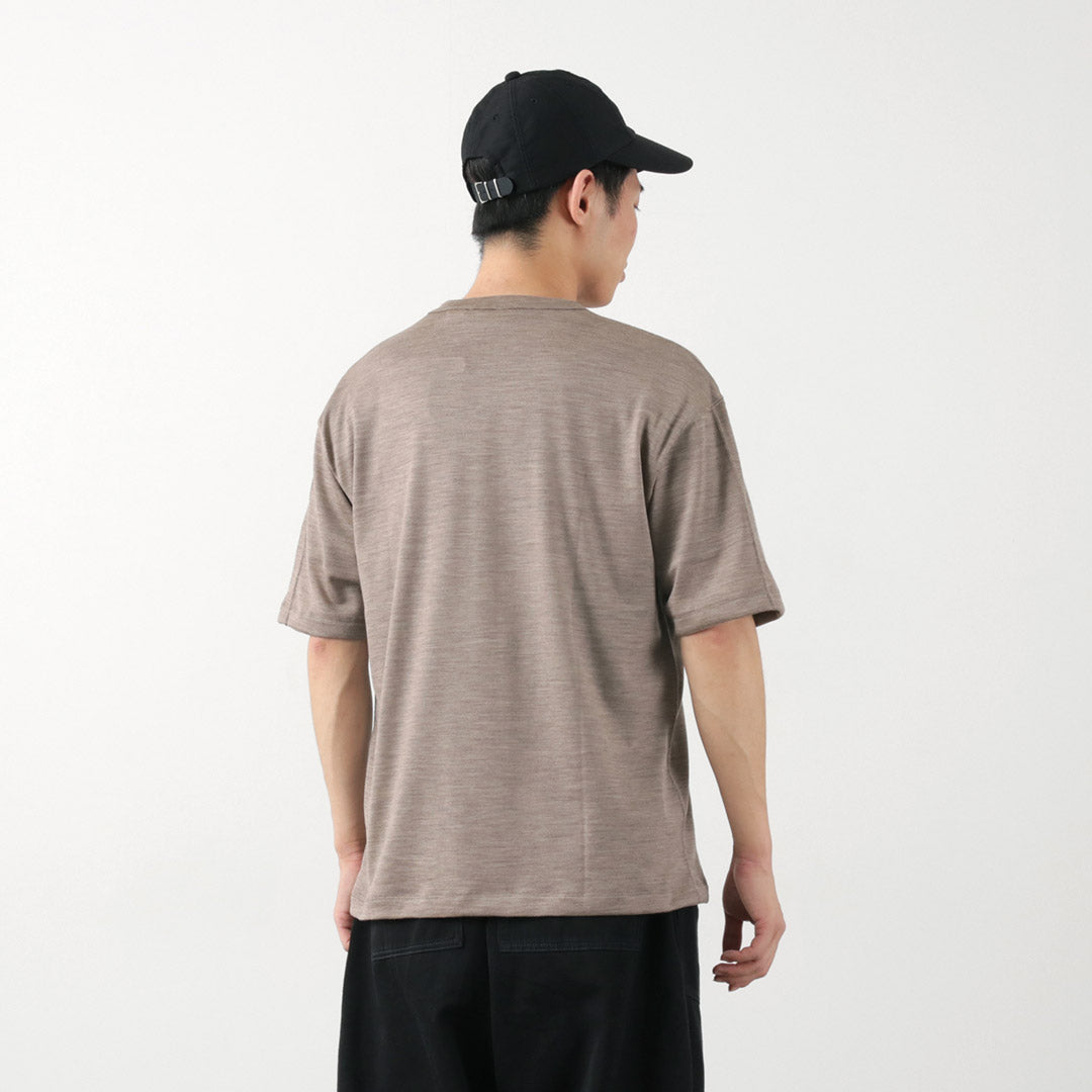 BURLAP OUTFITTER / Short Sleeve Merino Wool Pocket T-Shirt