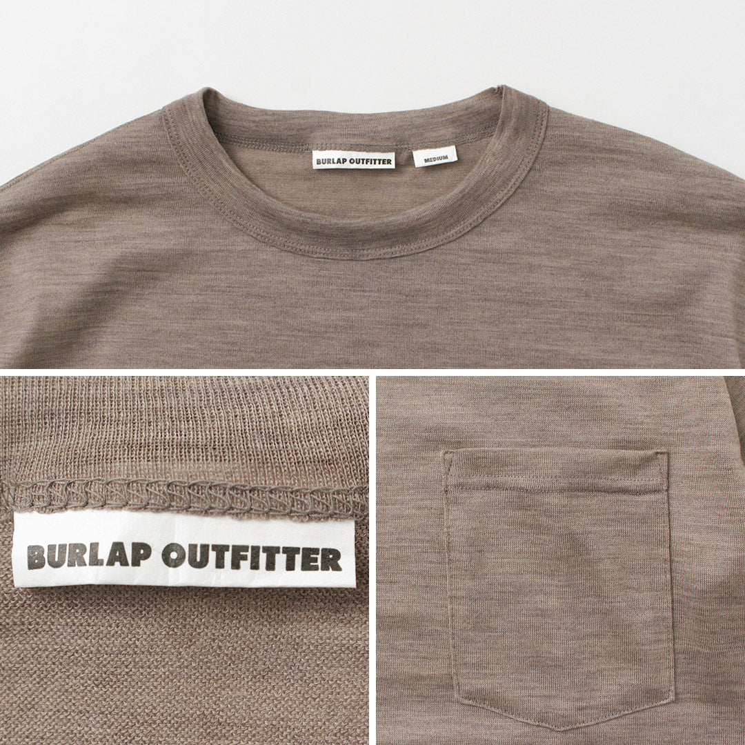 Burlap Outfitter / Short Sleeve Merino Wool Pocket 티셔츠