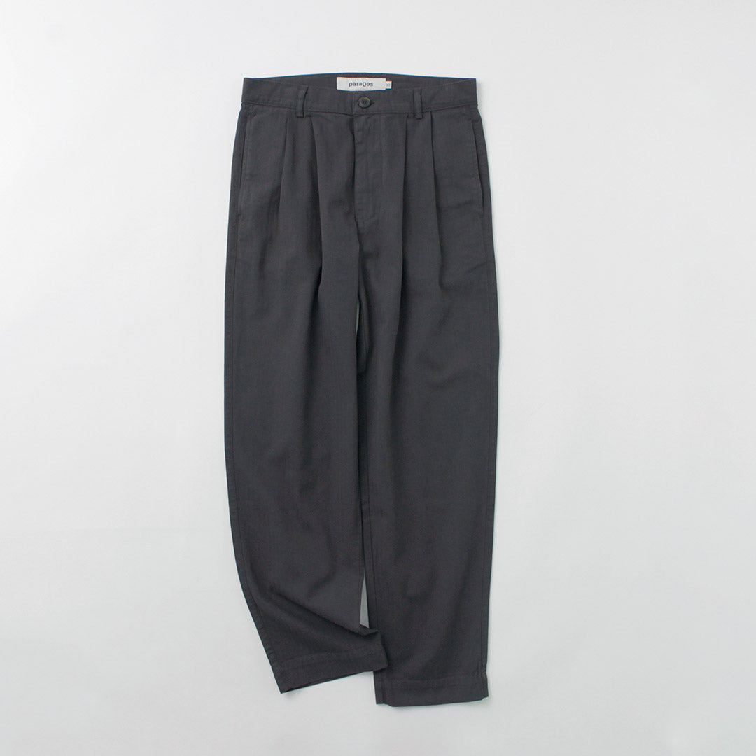 PARAGES / Double Pleated Pants Cotton