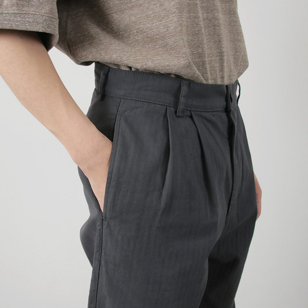 PARAGES / Double Pleated Pants Cotton