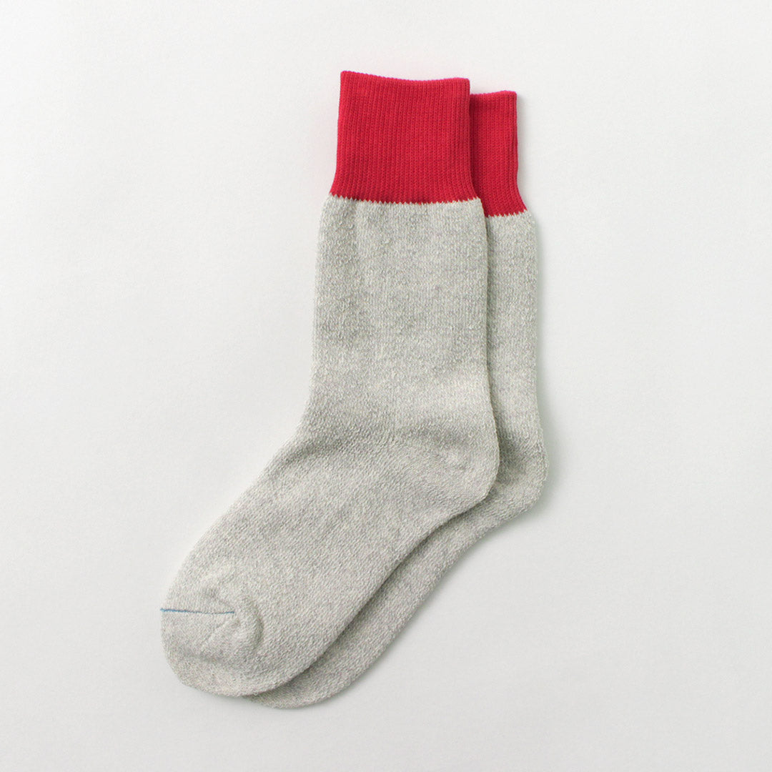 ROTOTO / Double Face Crew Socks Silk & Cotton