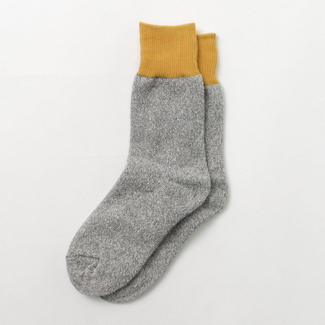 ROTOTO / Double Face Crew Socks Silk & Cotton