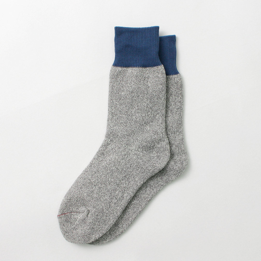 ROTOTO / Double Face Crew Socks Silk & Cotton