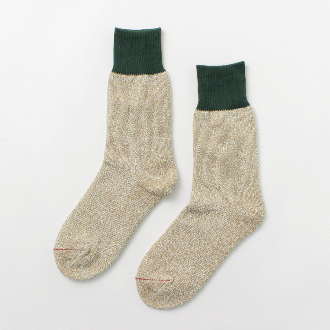 ROTOTO / Double Face Crew Socks Silk & Cotton