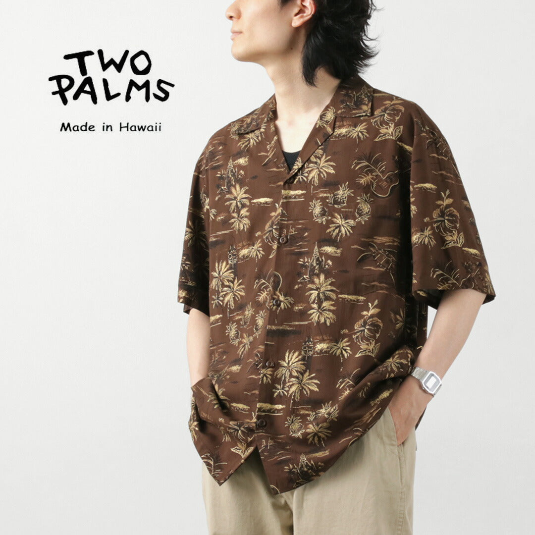 Two Palms / Hawaiian Shirt Golden Vintage