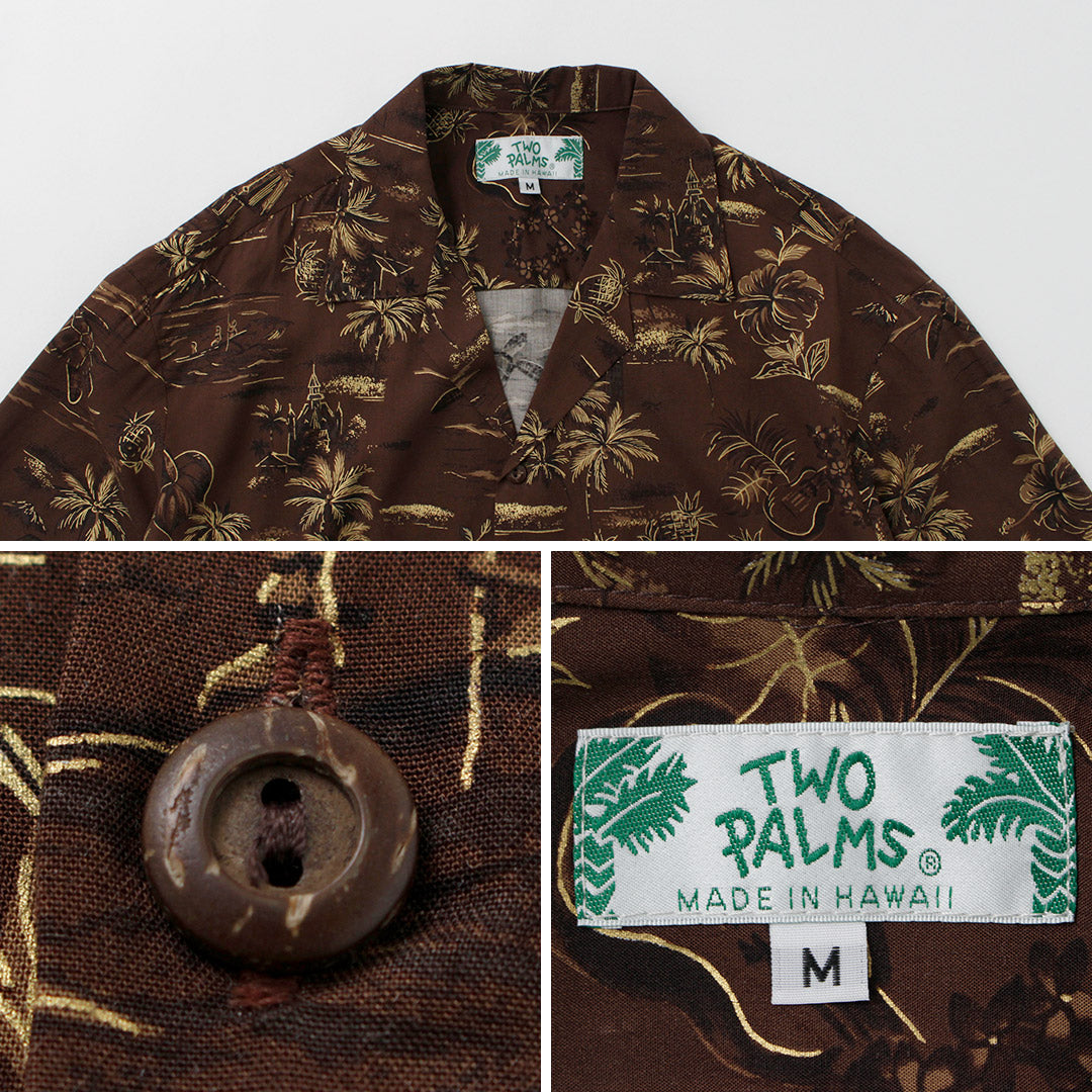 Two Palms / Hawaiian Shirt Golden Vintage