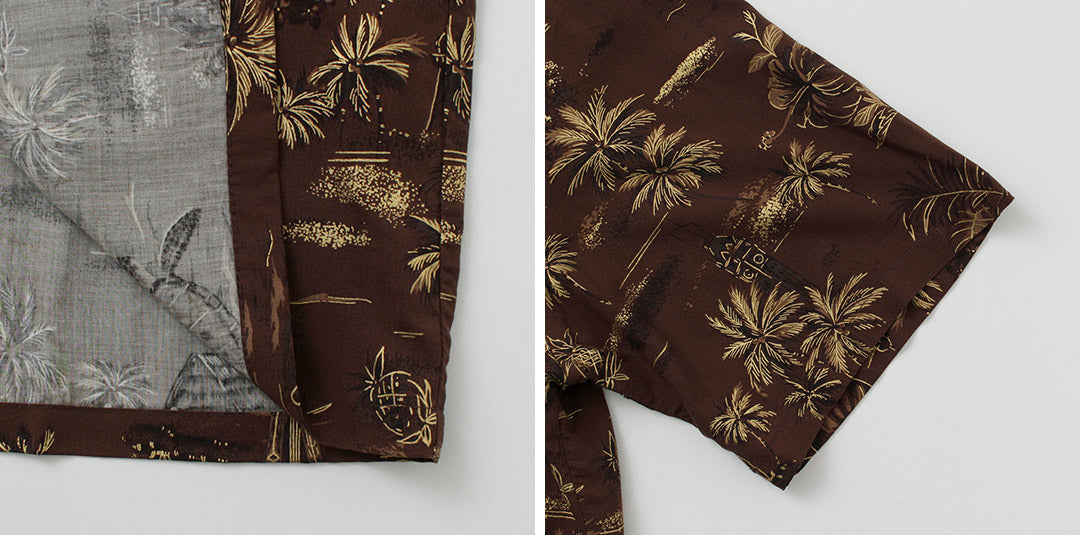 Deux paumes / chemise hawaïenne Golden Vintage