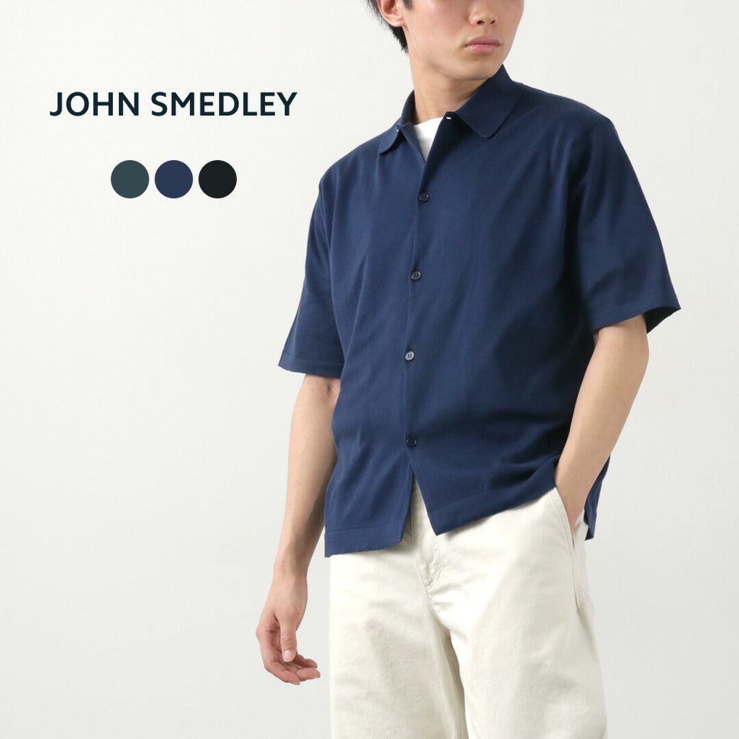 JOHN SMEDLEY / Sea Island Cotton 30 Gauge Knit Shirt