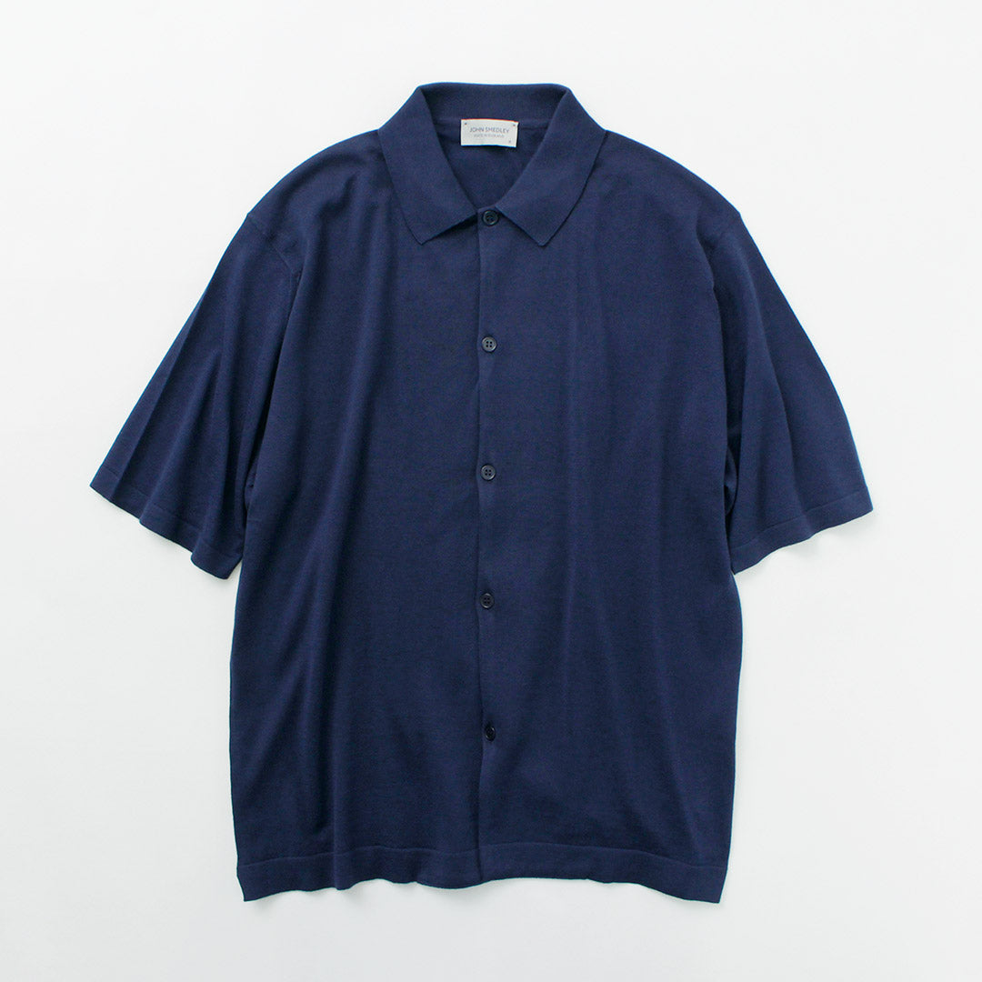 JOHN SMEDLEY / Sea Island Cotton 30 Gauge Knit Shirt