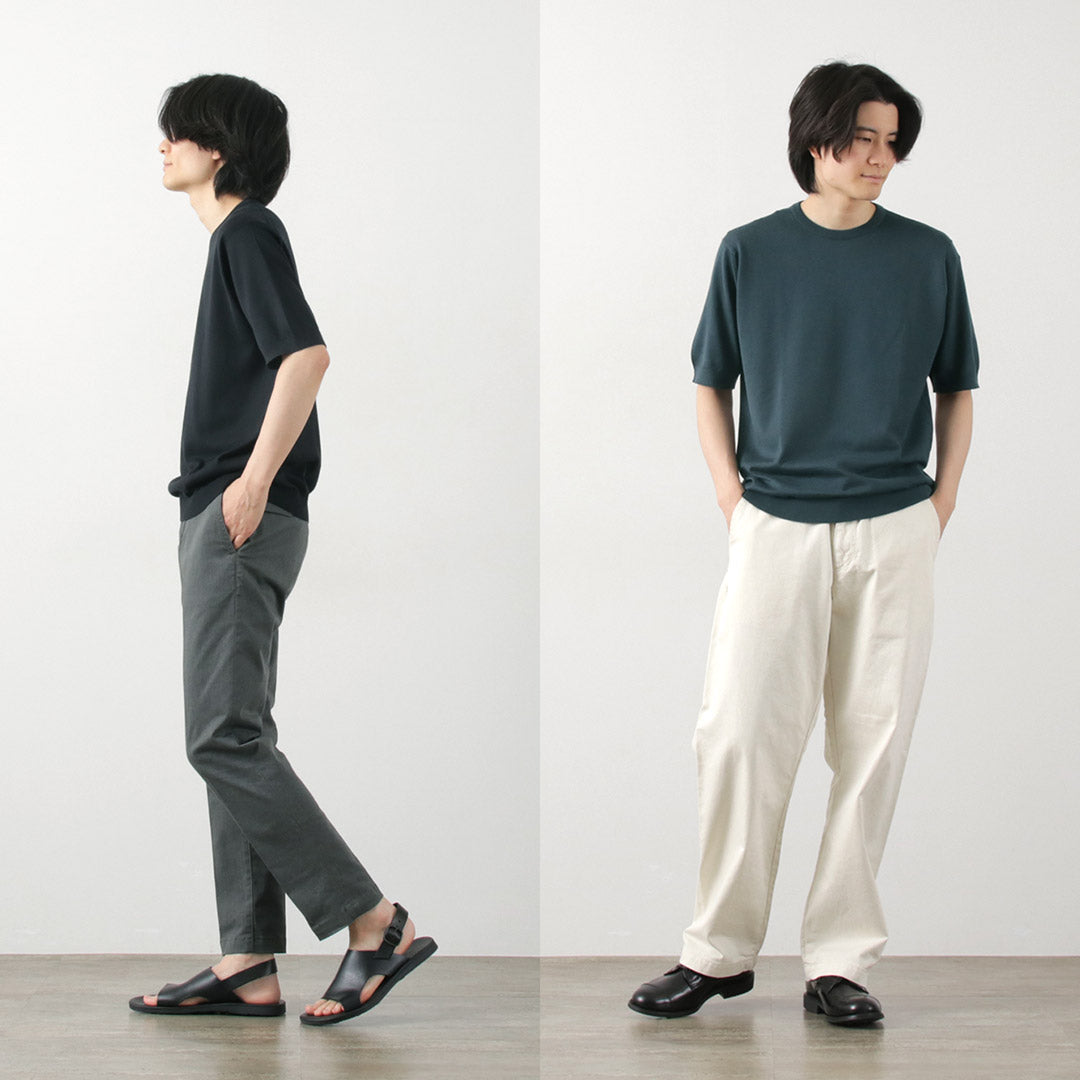 John Smedley / Sea Island Cotton 30 게이지 승무원 목 니트