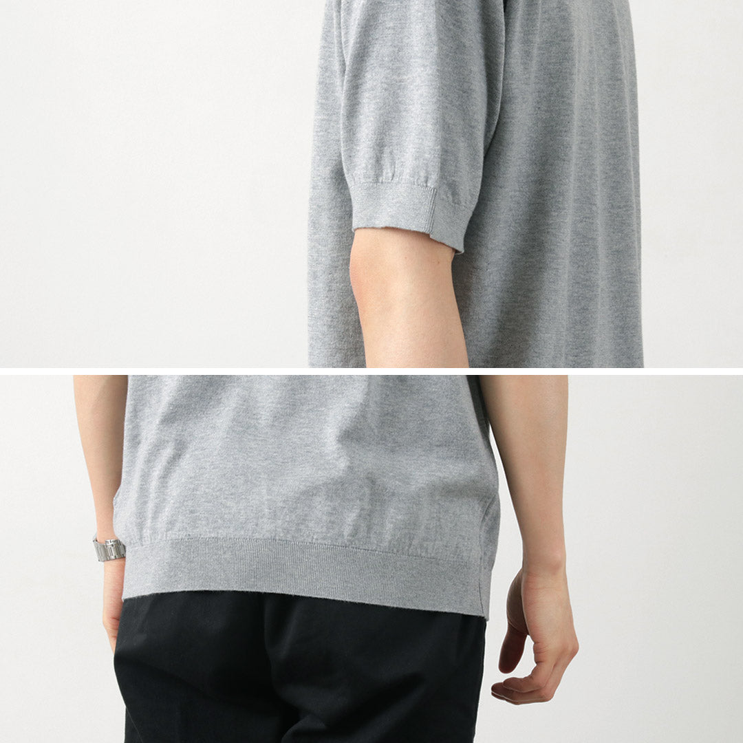 John Smedley / Sea Island Cotton 30 게이지 승무원 목 니트