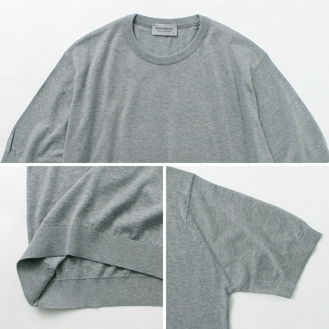 John Smedley / Sea Island Cotton 30 게이지 승무원 목 니트