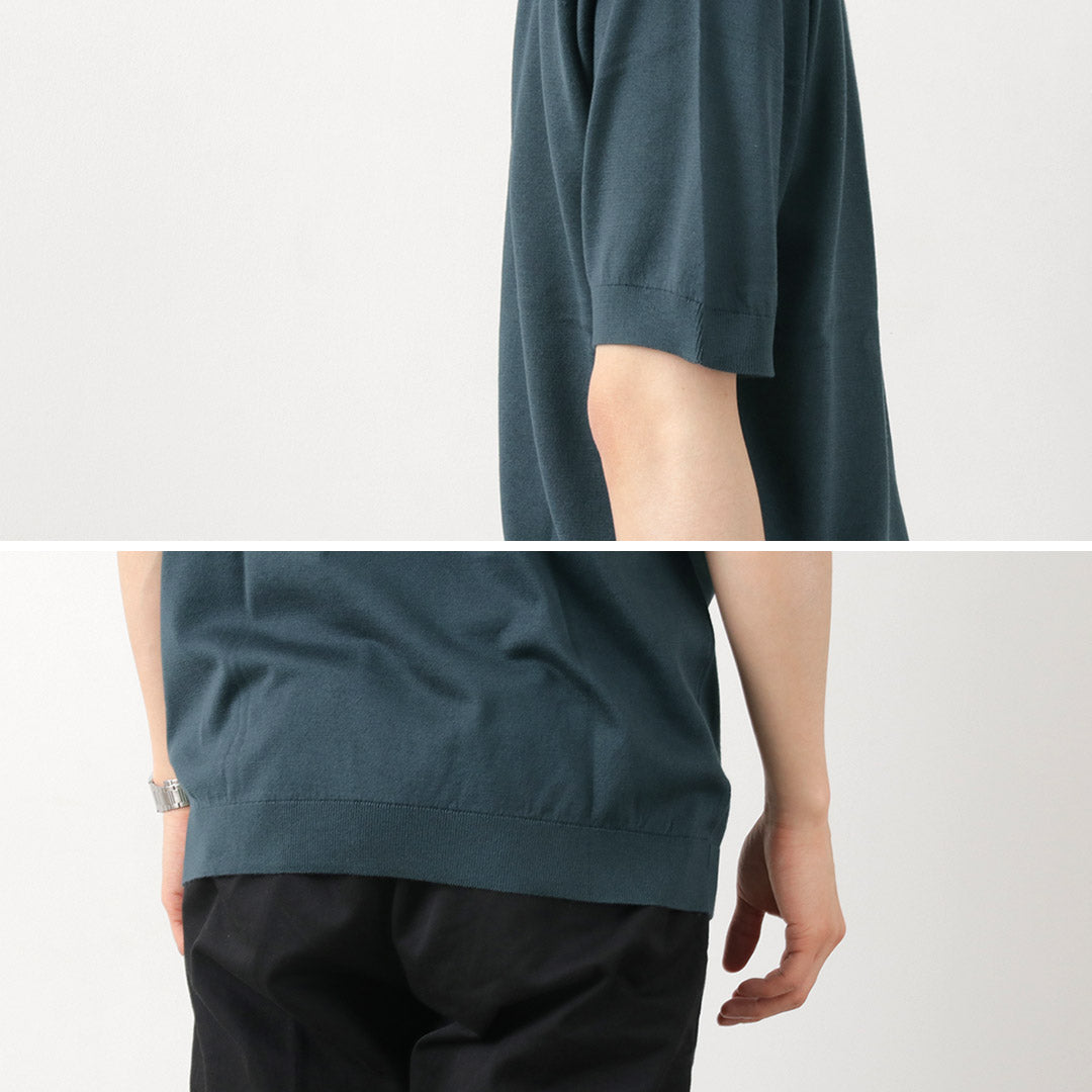 John Smedley / Sea Island Cotton 30 게이지 모의 목 니트