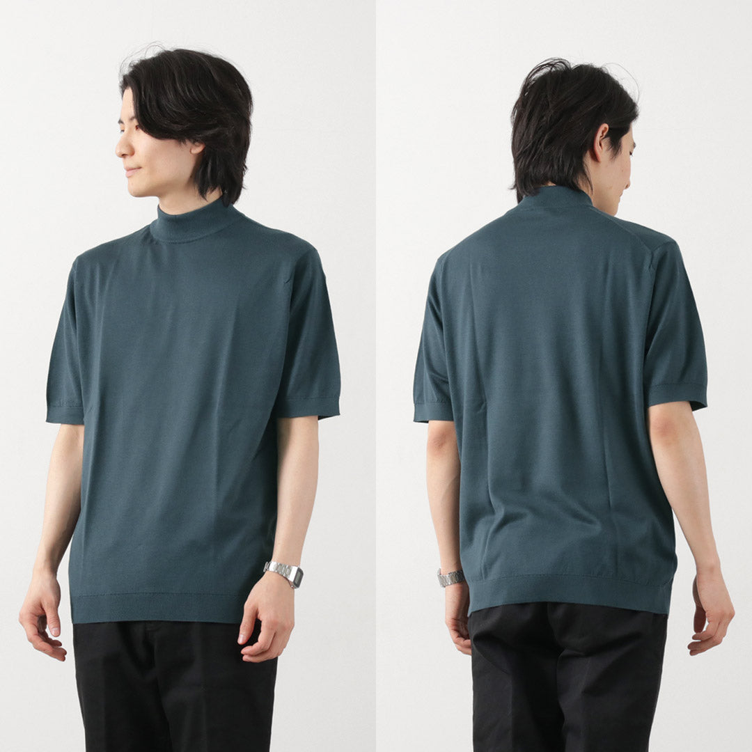 John Smedley / Sea Island Cotton 30 게이지 모의 목 니트