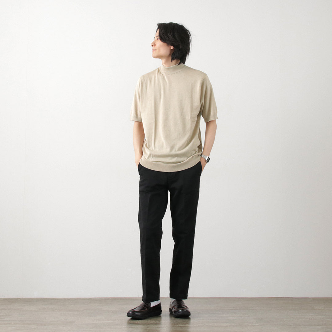 John Smedley / Sea Island Cotton 30 게이지 모의 목 니트