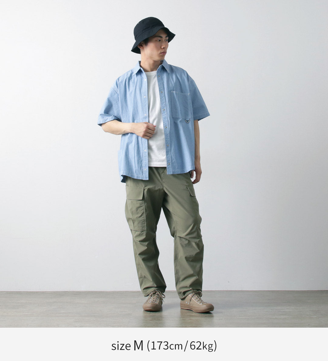 GARAGE GREEN WORKS / Half Sleeve Dungaree Shirt