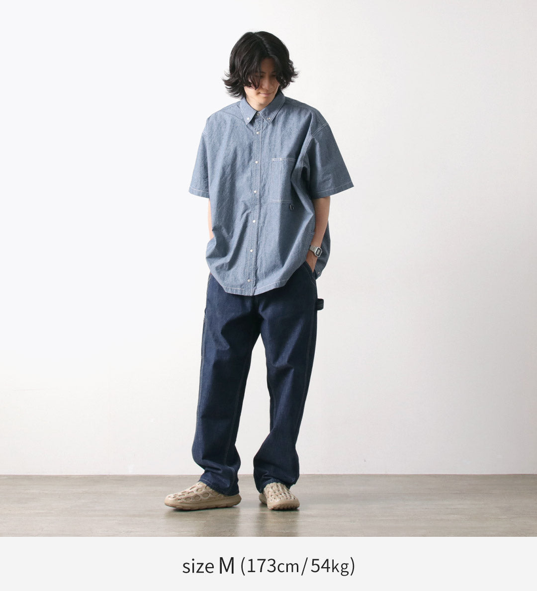 GARAGE GREEN WORKS / Half Sleeve Dungaree Shirt