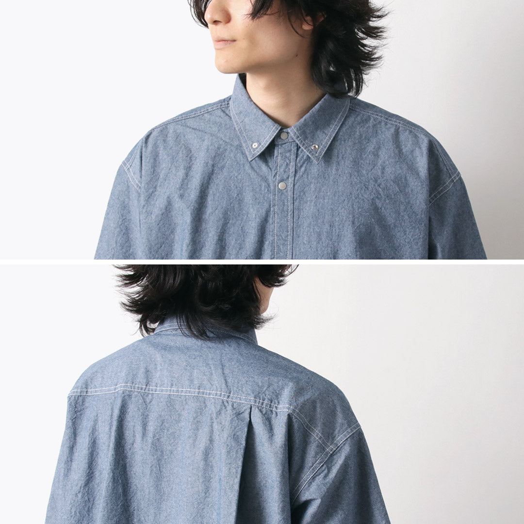 GARAGE GREEN WORKS / Half Sleeve Dungaree Shirt