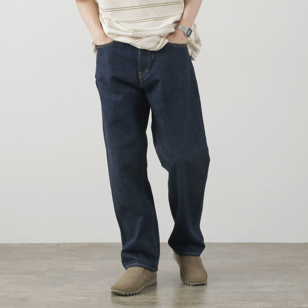 THE BLUEST OVERALLS / Big Silhouette Denim Pants