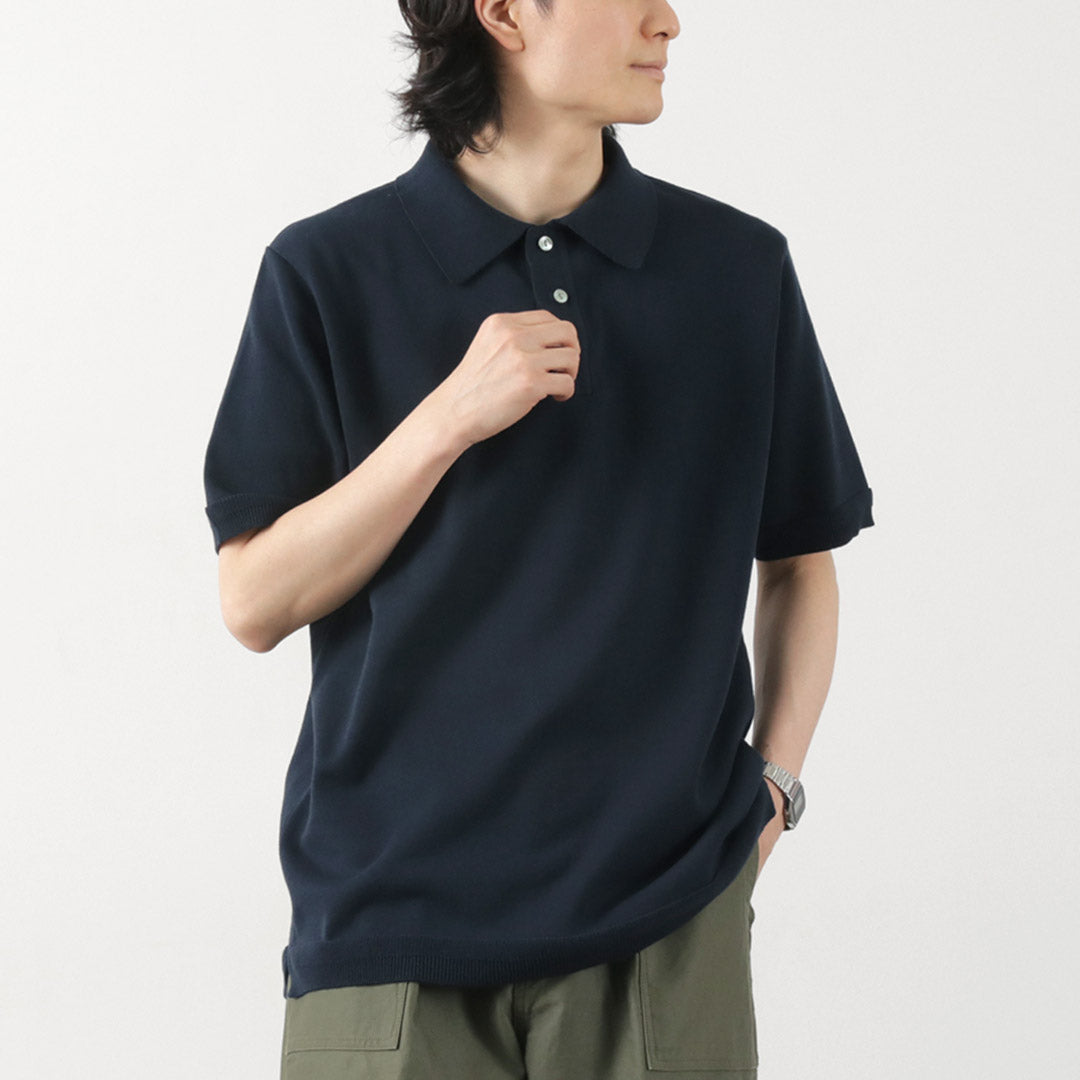 Fujito / Knit Polo Easy Solid Collar