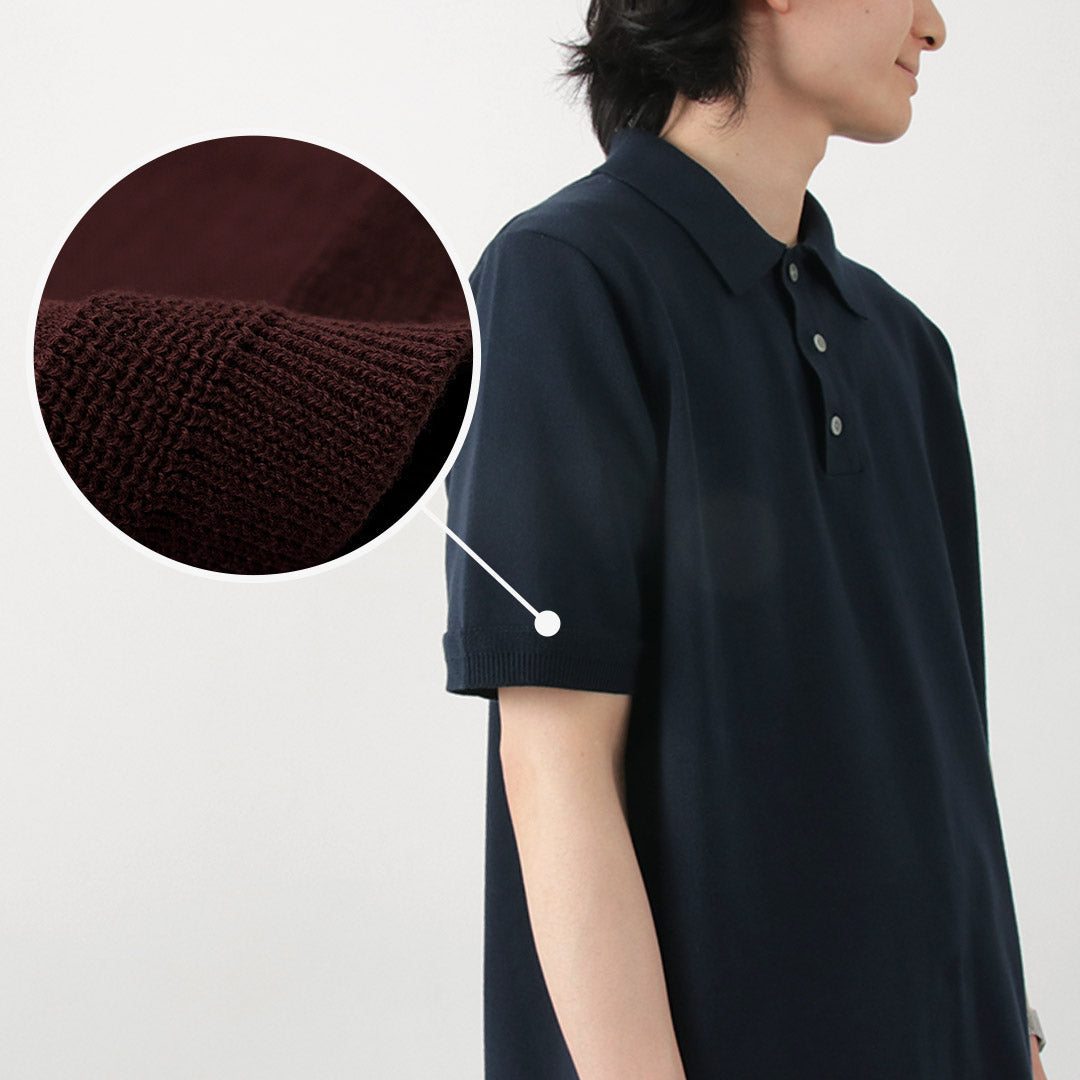 Fujito / Knit Polo易于固体领子