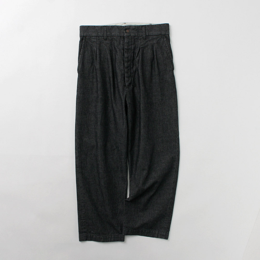 FUJITO / 2 Tuck Trousers Light Ounce Denim