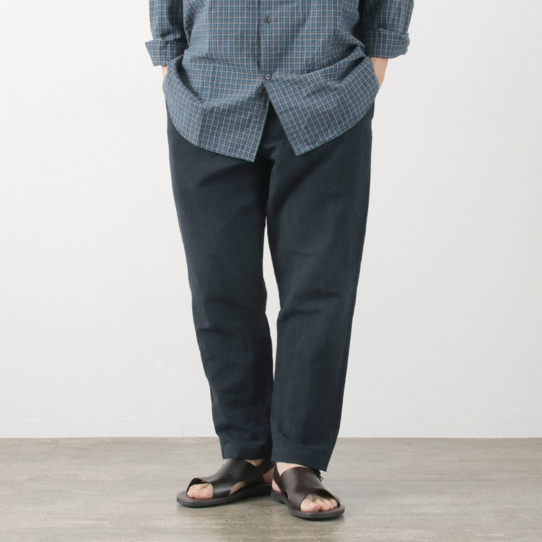 Fujito / Cotton Linen Ceersucker Easy Pants