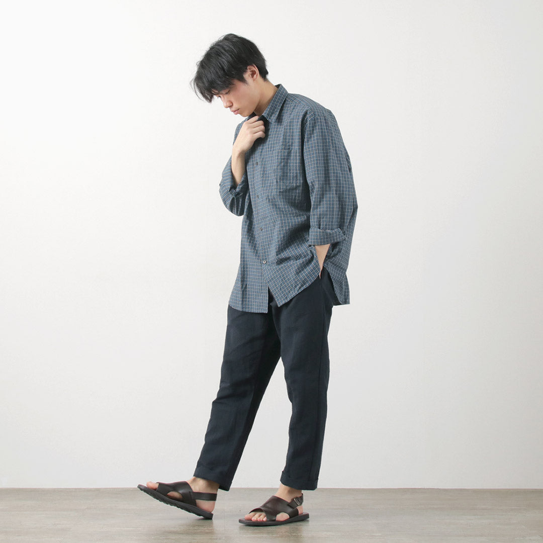 Fujito / Cotton Linen Ceersucker Easy Pants